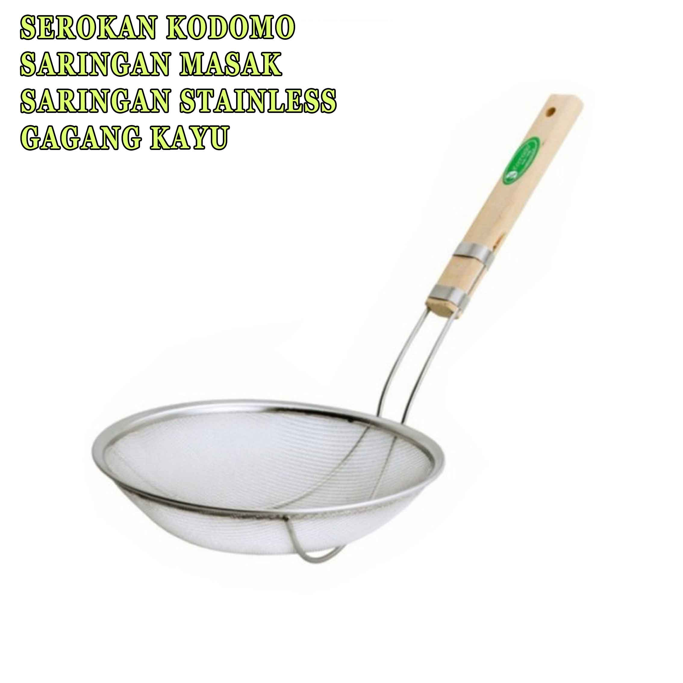 Saringan Gagang Kayu* Kodomo* Serokan Serbaguna* Saringan Stainless