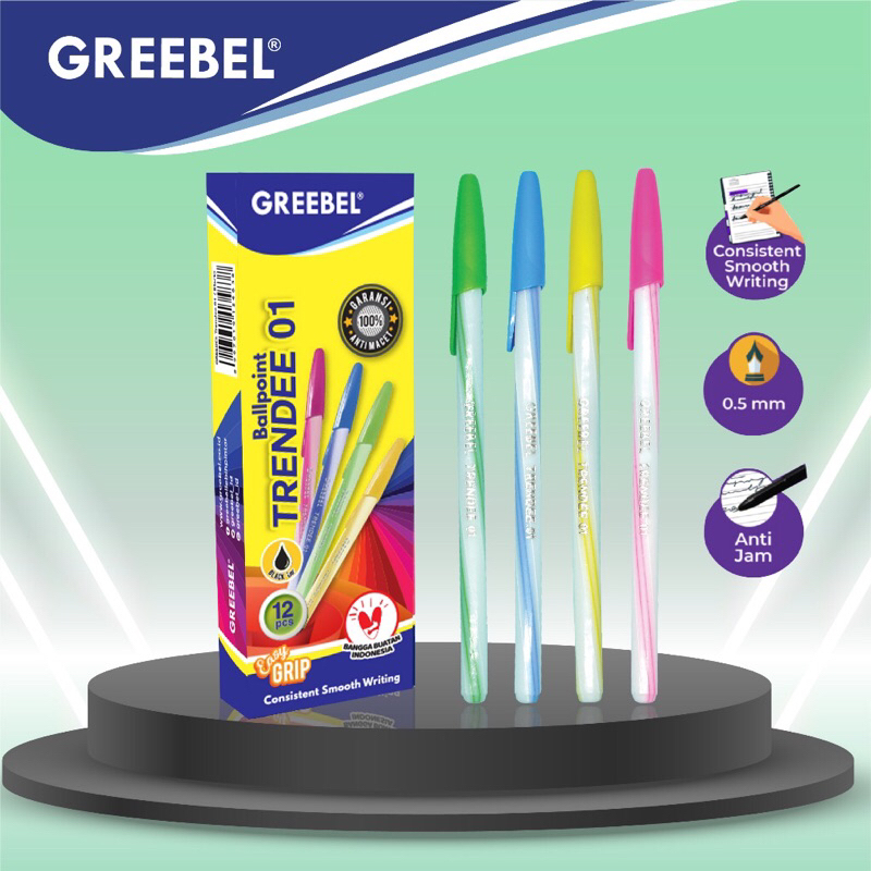 (12 Pcs) Pen GREEBEL Trendee 01