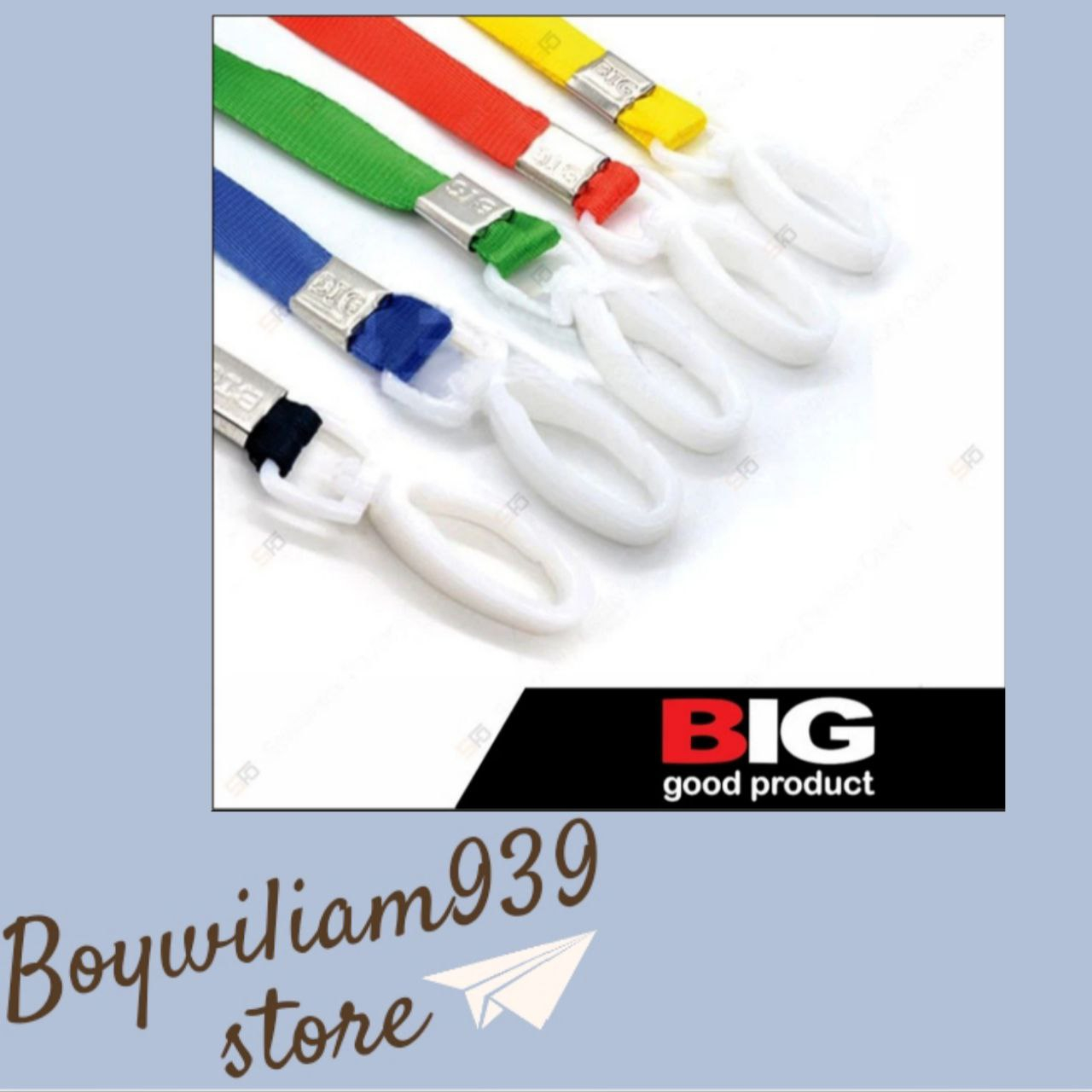 

tali gantungan big kait plastik 1001 untuk id card warna merah