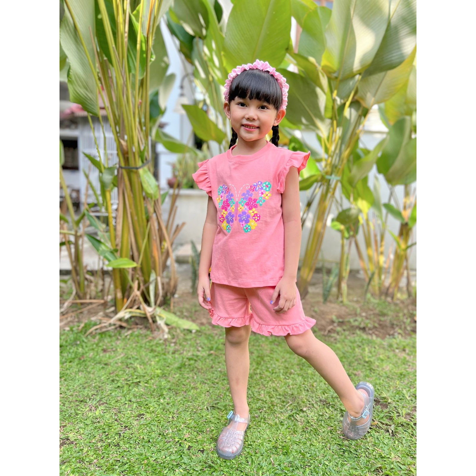 SMILEE LUCUNA AMENA SET SETELAN ANAK PEREMPUAN SETELAN BAJU ANAK PEREMPUAN 1-5 TAHUN