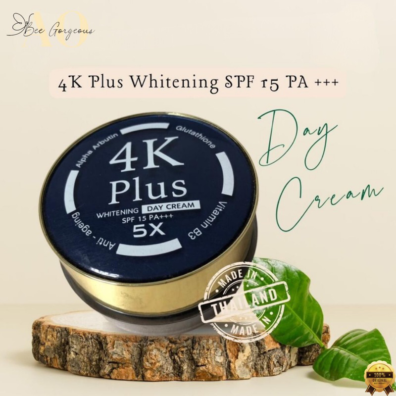 4K PLUS WHITENING DAY CREAM SPF 15 PA ++  / CREAM PAGI SIANG / CREAM PENCERAH WAJAH / PELEMBAB WAJAH