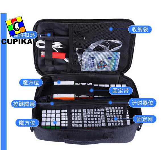 Tas Rubik QiYi Selempang M Bag V2 Versi Warna Hitam Laptop