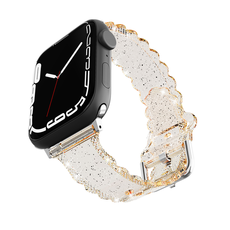 Apple Watch Transparent Lace Diamond Strap iWatch 49 45 44 42 41 40 38mm Band