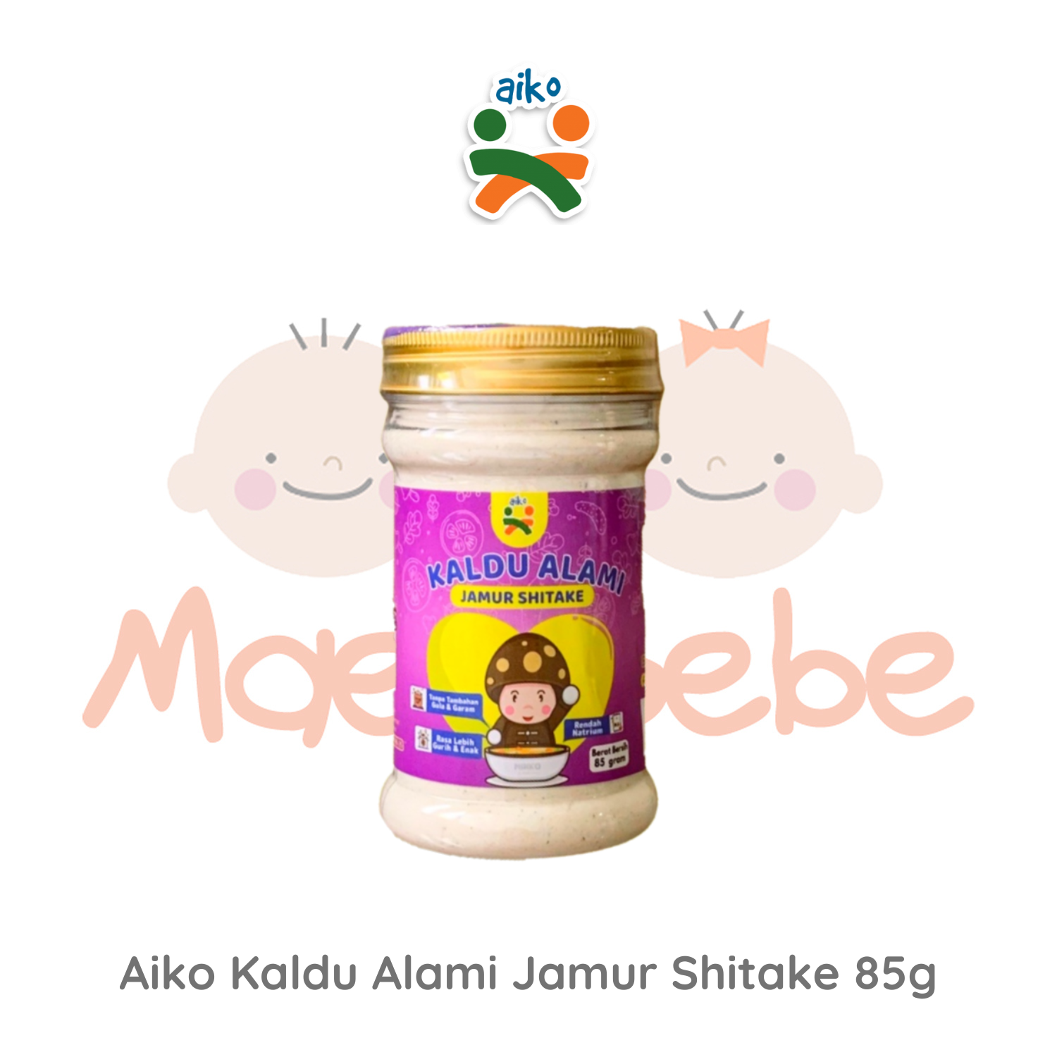 Aiko Kaldu Bubuk Alami Bumbu Penyedap Rasa Non MSG Rasa Jamur Shitake 85g