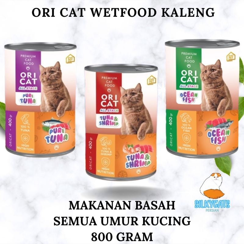 ORI CAT wetfood kaleng 400gr. Makanan basah kucing oricat kaleng 400 gram