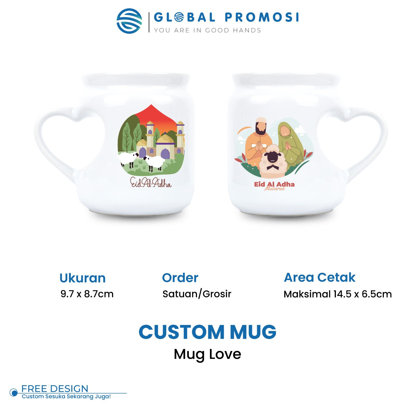 Souvenir Pernikahan Mug Love Custom Free Design Khusus Pengiriman Ekspedisi