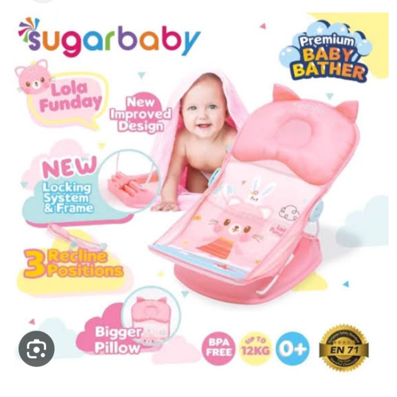 SUGAR BABY DELUXE BABY BATHER(bouncer untuk mandi& santai)