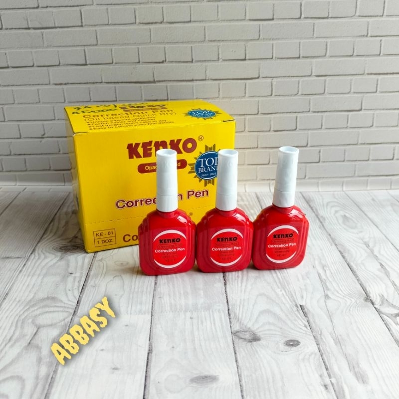 

Tip EX CAIR KENKO / TIP X CAIRAN KOREKSI KENKO CORRECTION PEN ( isi 12 pcs )