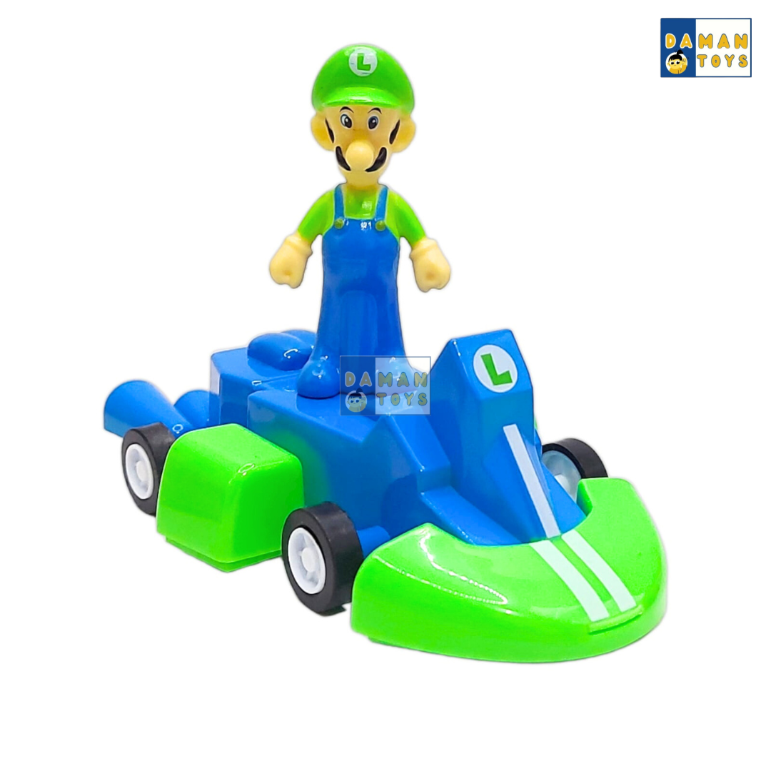 Mainan Mobil Super Mario Kart Luigi Bowser Koopa Donkey Kong  Putri Princess Pull Back