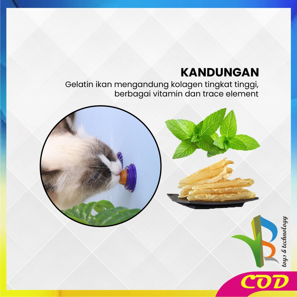 RB-C846 Cemilan Kucing Bola Catnip Snack Permen Bola Vitamin Cemilan Anabul Anti Stress / Makanan Hewan Catnip Snack Kucing Toys