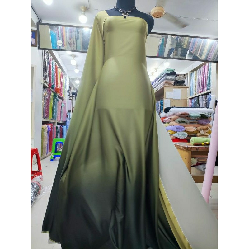 Kain Armany Ombre Gradasi Hijau Sage Olive