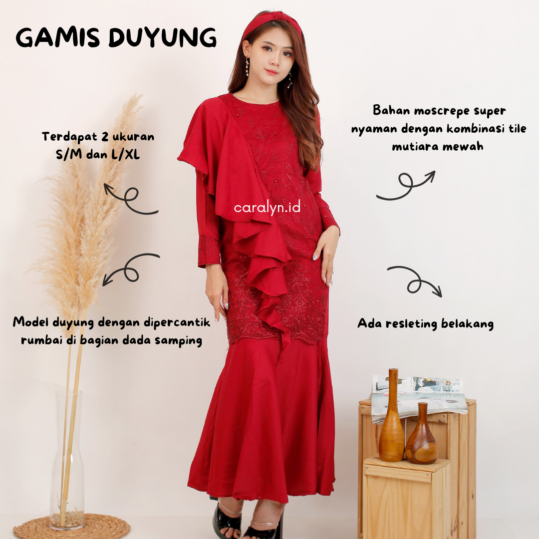 GAMIS BRUKAT LEBARAN 2023 MODEL GAMIS TERBARU DUYUNG