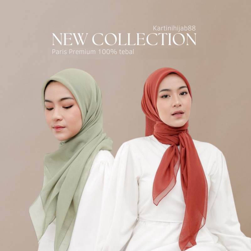 SQUARE PARIS PREMIUM // VOAL PARIS PREMIUM HIJAB SEGIEMPAT POLOS