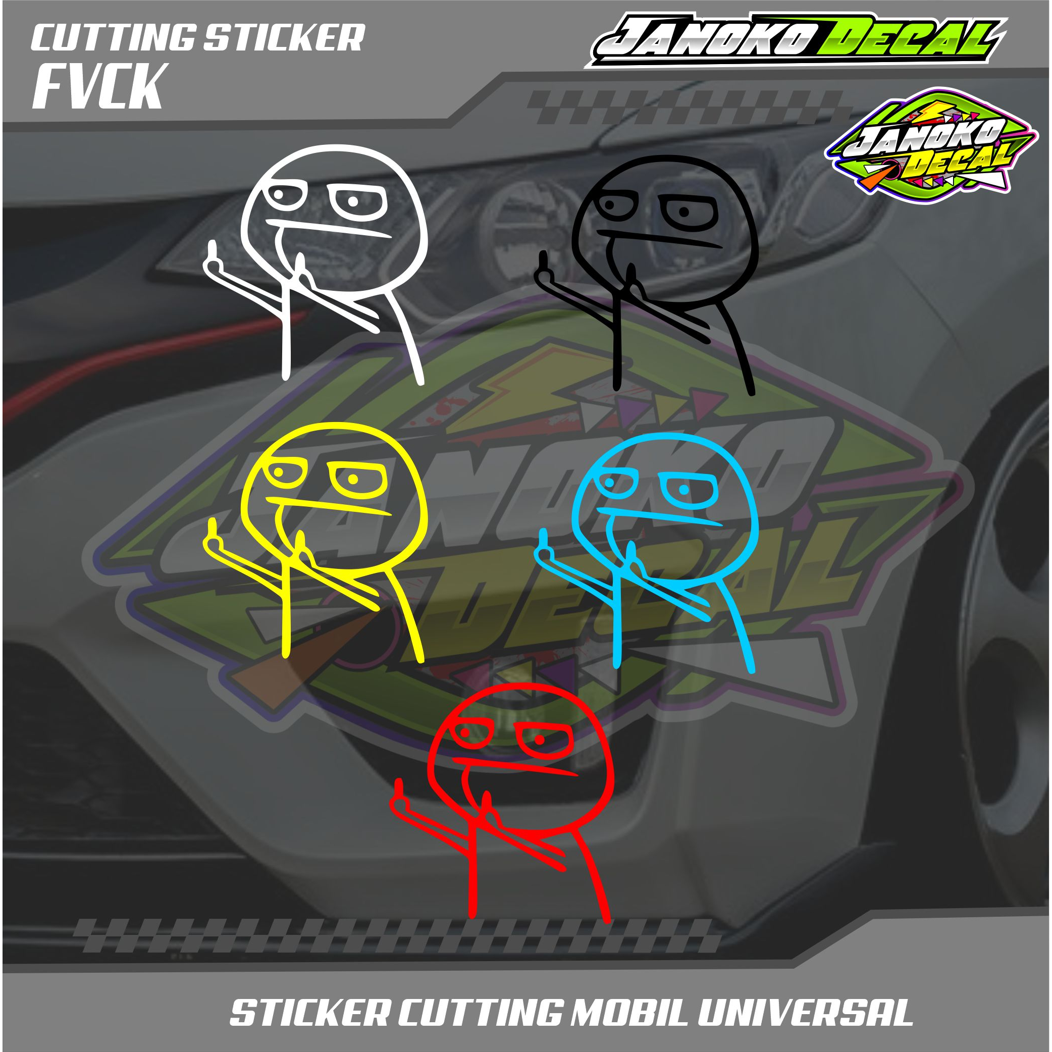 STICKER CUTTING MOBIL MOTOR / STIKER CUTTING FUCK VIRAL