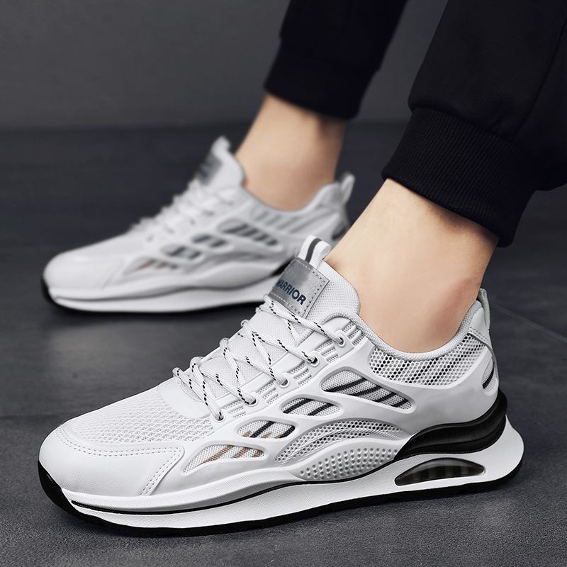 Highland Sepatu Sneakers Pria Import Casual Sepatu Cowok Tali Putih White badminton Sports Running Shoes KSR710