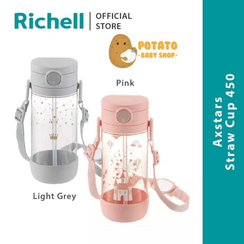 Richell Axstars Straw Cup 450 ml - Botol Minum Anak