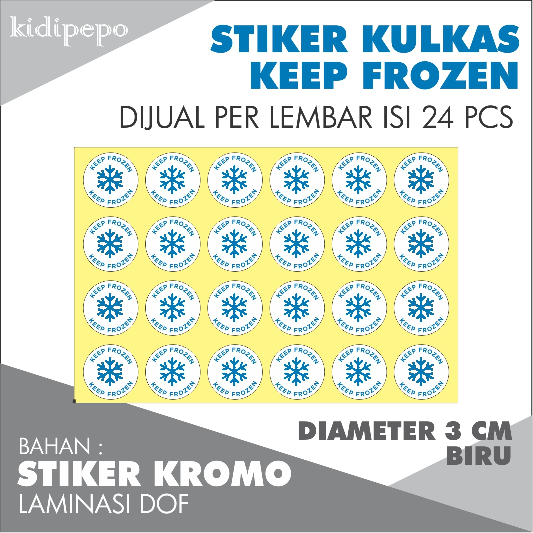 

STIKER KULKAS SIMPAN DI FREEZER / BEKU / KEEP FROZEN