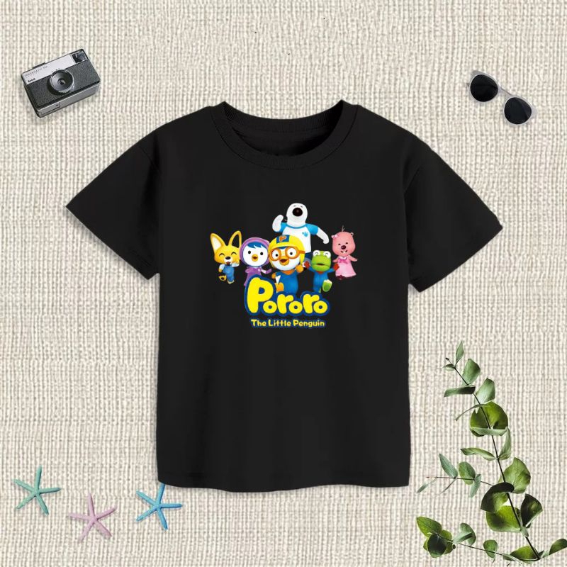 Kaos Anak Motif Pororo The Little Penguin ( 2 - 13 Thn ) Cowek/Cowok