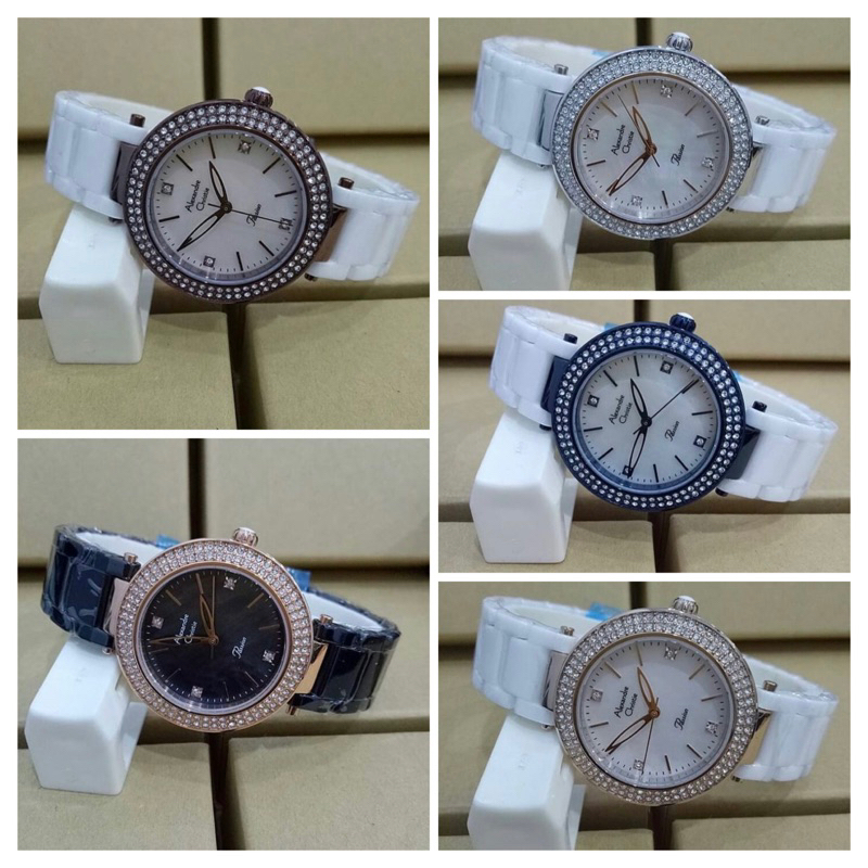 jam tangan wanita Alexander cristie ac2323 original keramik