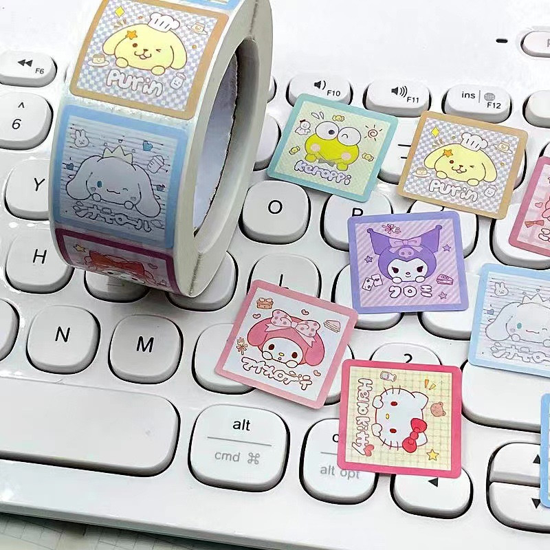 COD✨500 Pcs/set Sticker kartoon Lucu Karakter Sanrio Crayon Shin-chan Bahan Scrapbook Sticker DIY Ulang Tahun Hadiah Untuk Dekorasi Alat Tulis-Yinmer