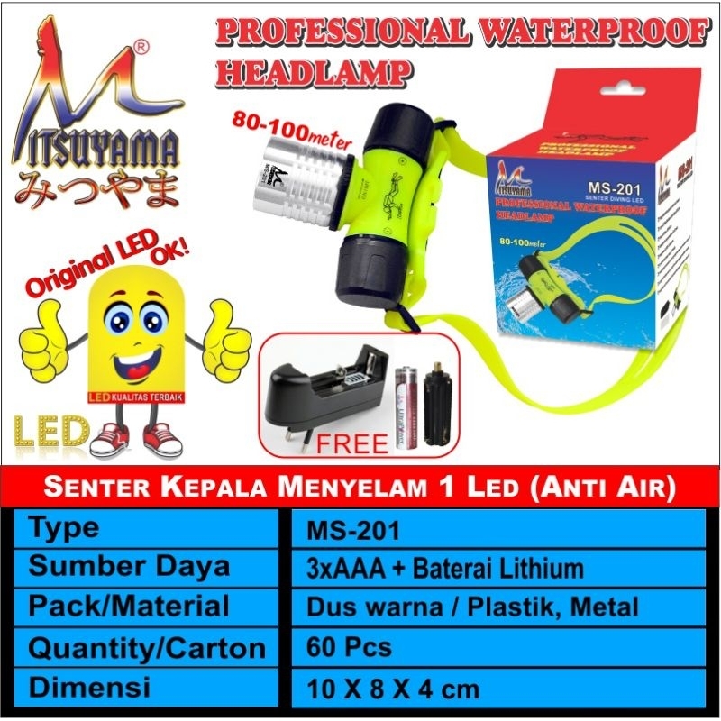 Senter kepala selam Mitsuyama ms 201