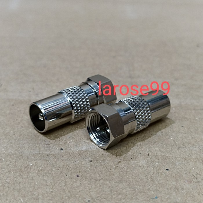 Sambungan Konektor F Jarum To Jack Antena TV MALE