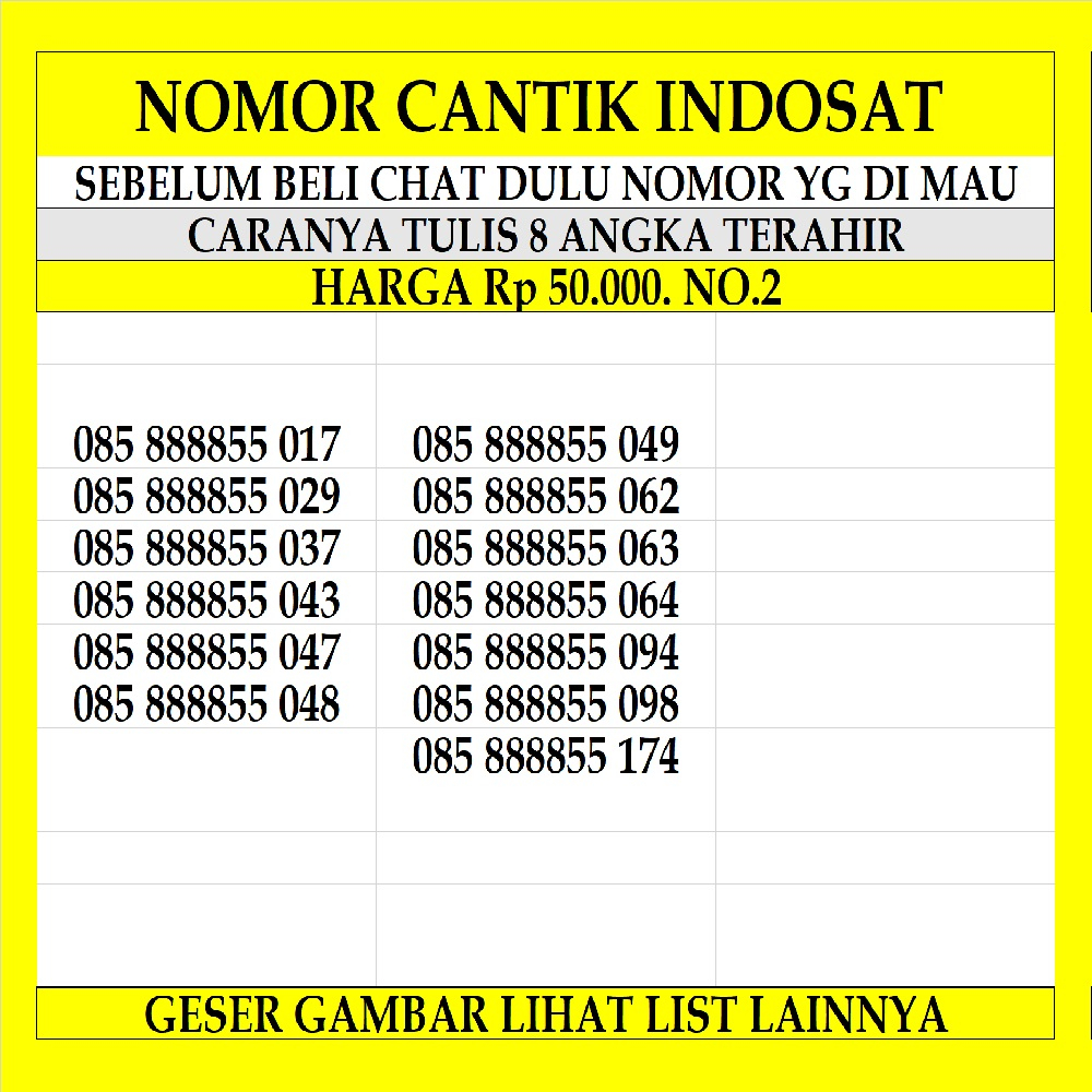 Nomor Cantik Indosat Ooredoo 4G LTE Nomer Perdana Im3