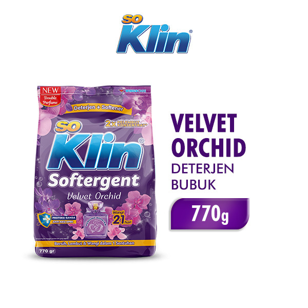 Soklin Deterjen Bubuk Softergent Velvet Orchid 770 gr