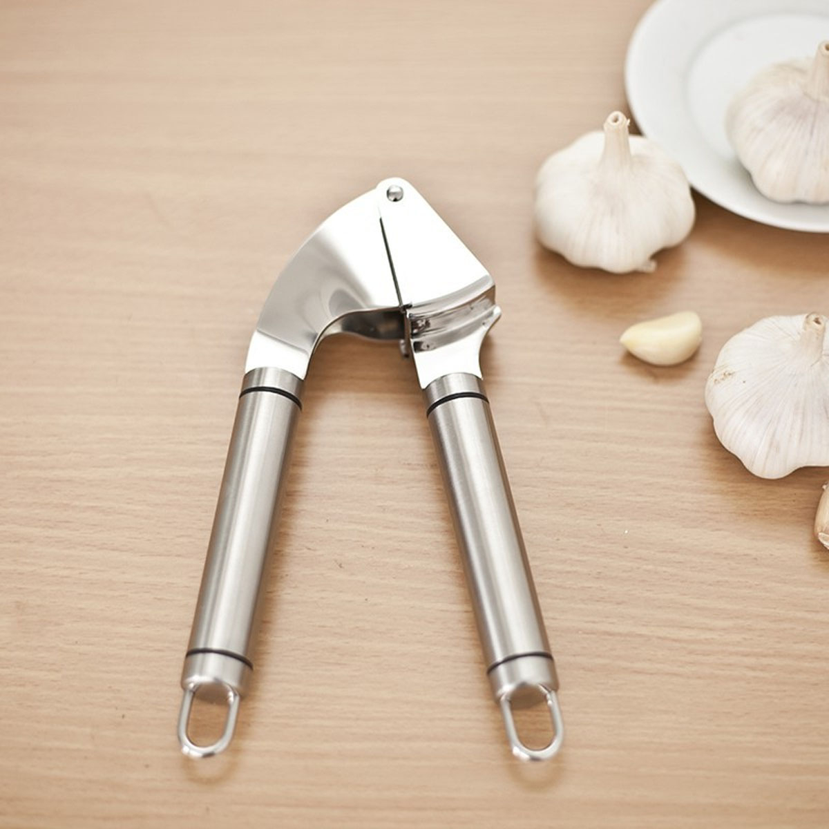 Alat Penghancur Bawang Putih Stainless Garlic Press Penghalus Pencacah Bawang Pemecah Bawang Alat Untuk Menghancurkan Bawang Putih