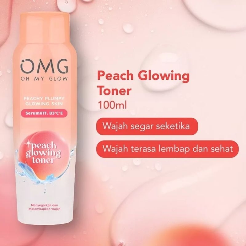 OMG Oh My Glow Peach Glowing Toner 100ml | Omg Toner - Toner