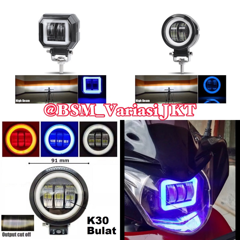 PROMO Lampu Tembak Sorot LED CWL 2 mata lensa 4D 20watt Cree angel eyes kualitas di jamin mantap