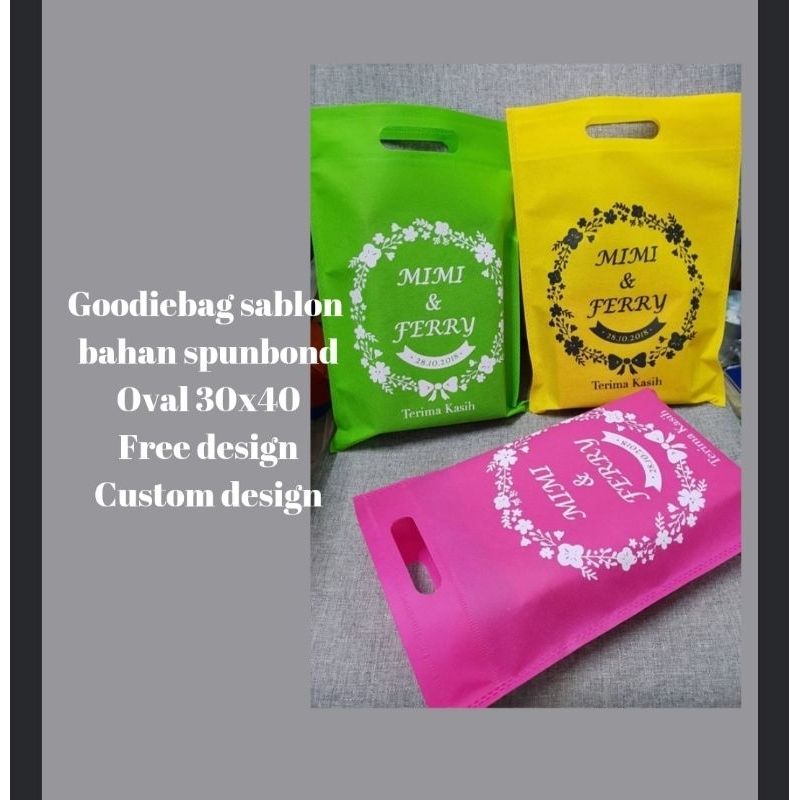 

goodiebag sablon bahan spunbond