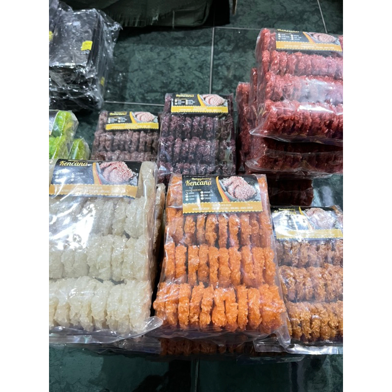 Rengginang Mentah Kencana Isi 40 pcs Gurih murah Udang Ketan Hitam Terasi Bawang Cumi Tenggiri Panda