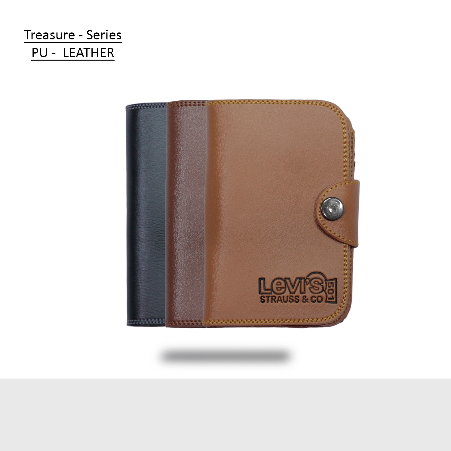 Dompet Pria Cowok Tanggung 3/4 Model Kancing dan Seleting Depan Harga Murah Kualitas Distro Keren Kekinian