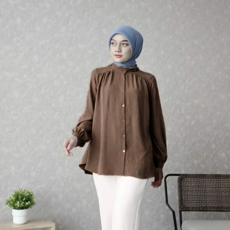 Alina Blouse Wanita Crinkle Airflow Premium