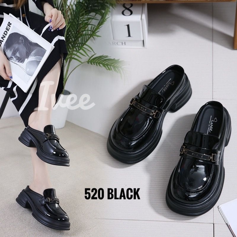 IVEE OXFORDS WEDGES SLOP KOREA SHOES ELELE #520