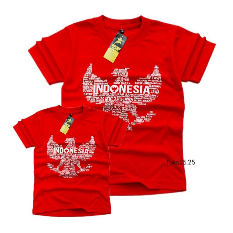 kaos kemerdekaan kaos distro anak dan dewasa couple 17 Agustus indonesia
