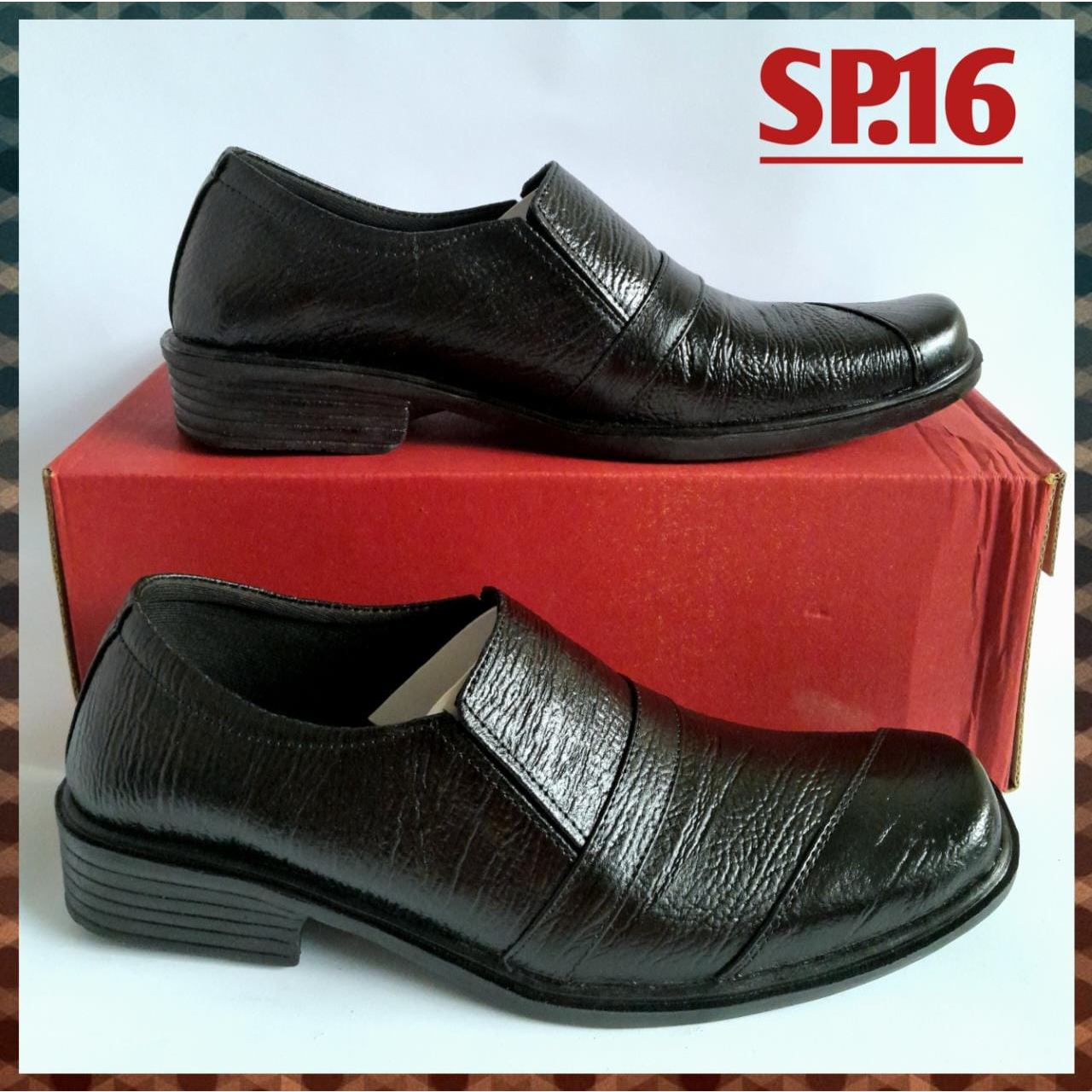 Sepatu Pantofel Kulit Sapi Asli Garut Original