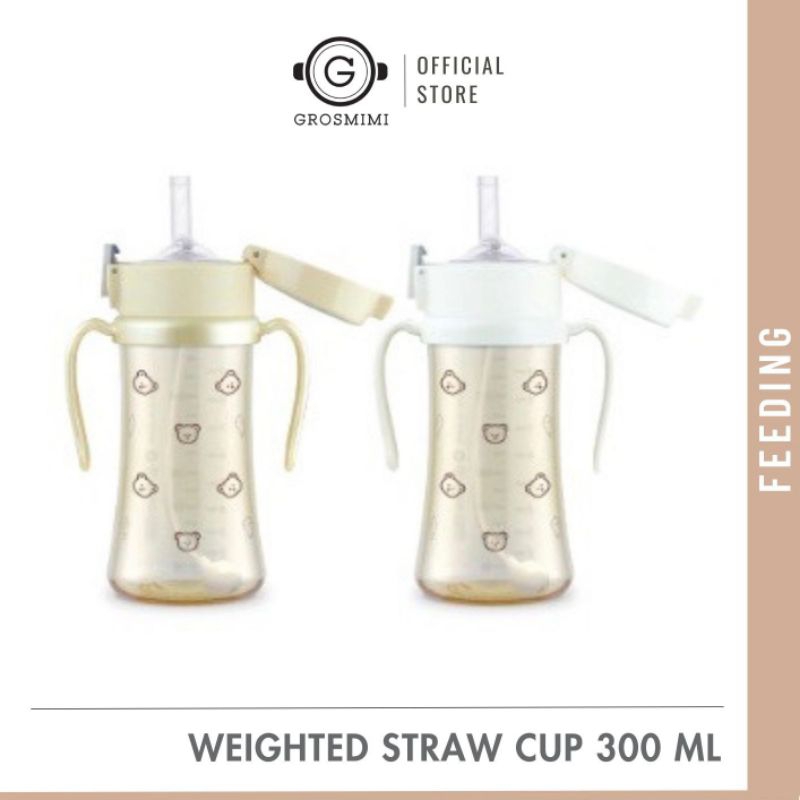 GROSMIMI PPSU DOTGOM Weighted Straw Cup (300ml)