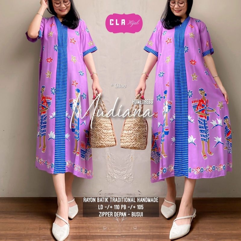 baju tidur daster payung list midi jamu gendong #3 Classic Santai ergonomis bahan rayon