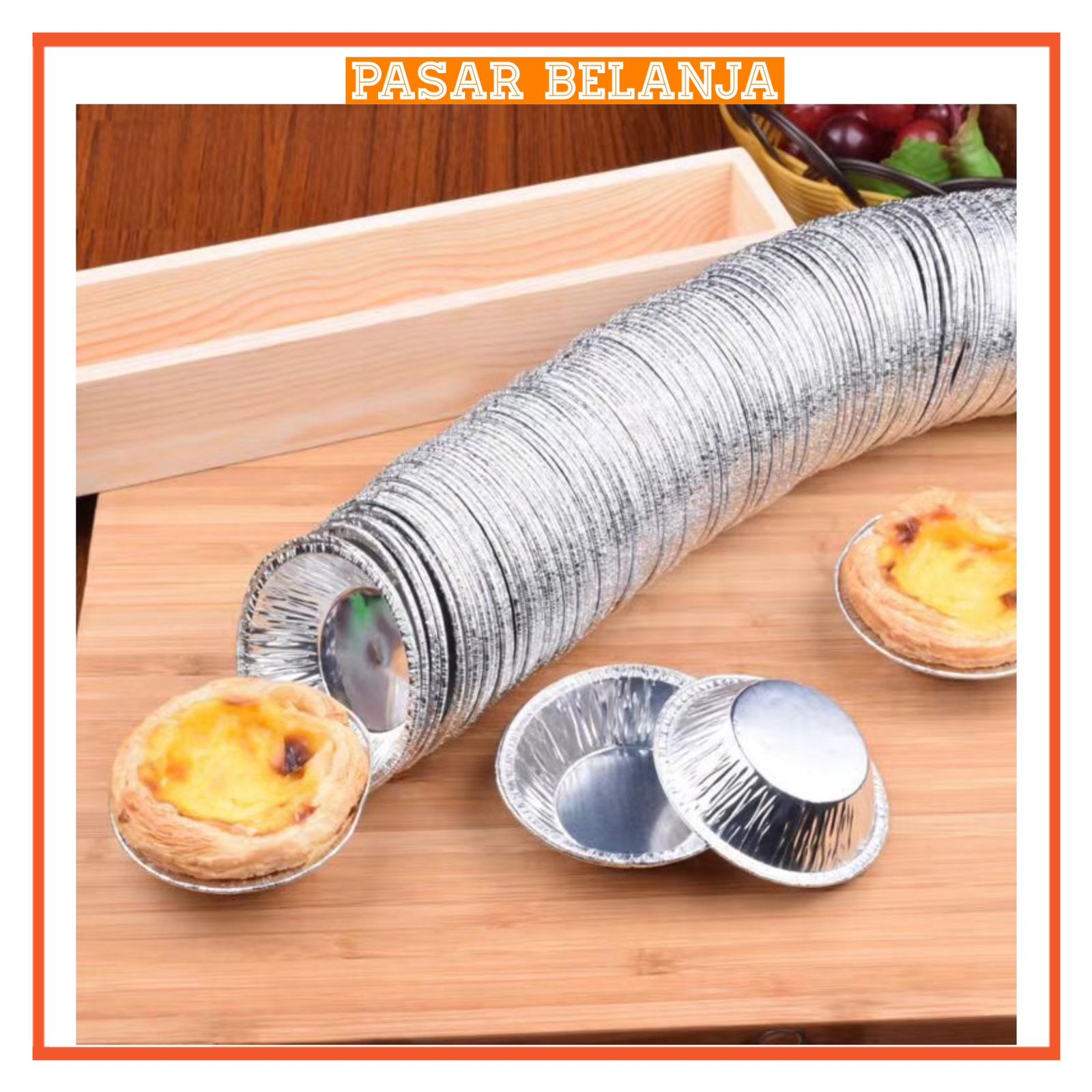 P100809 Cetakan Kue Egg Tart /Aluminium Mini Cup