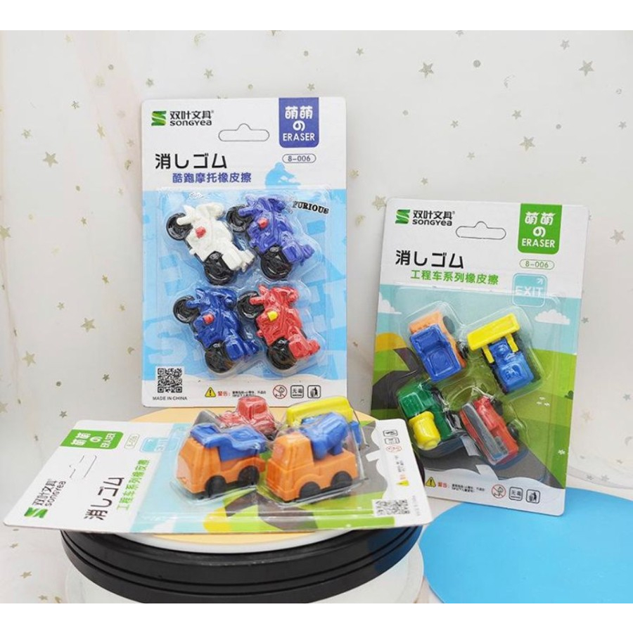 PENGHAPUS KARAKTER VIRAL ERASER PENCIL ANAK AESTHETIC ALAT HAPUS TIPE CIL LUCU