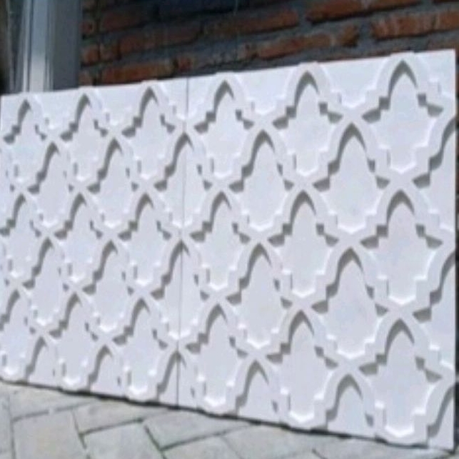 cetakan panel dinding 3D 50x50 lisplang/ hiasan pilar/ hiasan dinding