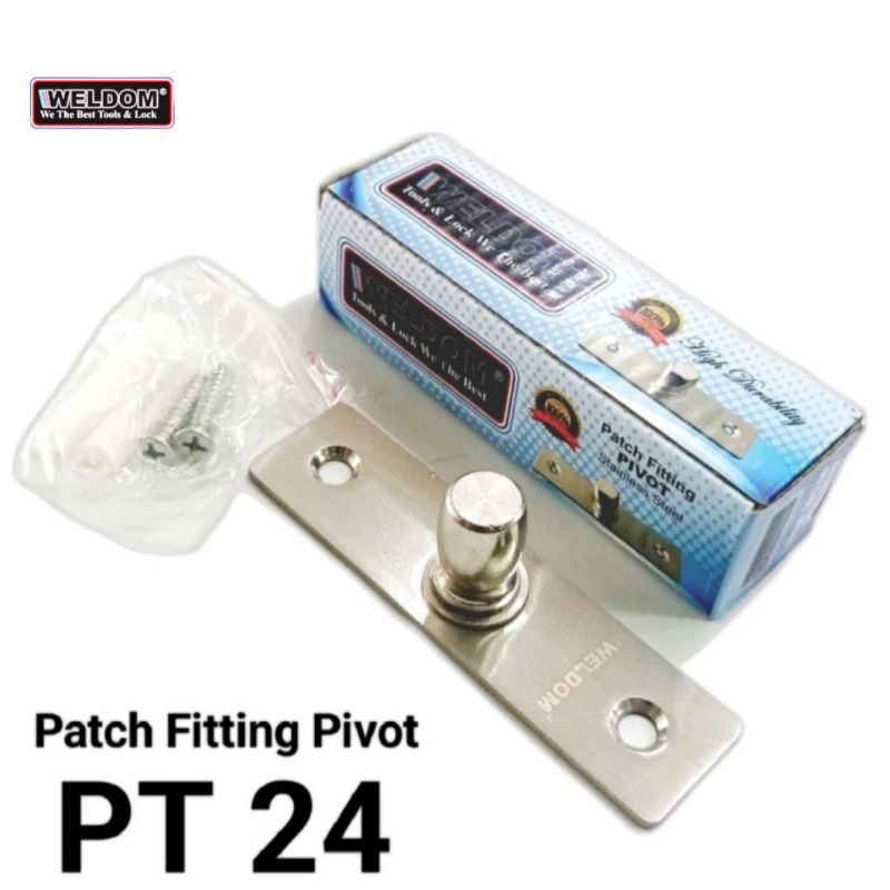 Patch fitting Pivot / Knok Tempel PT 24 Stainles Steel