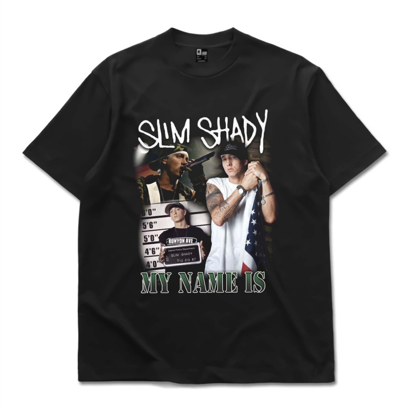 KAOS RAPPER EMINEM VINTAGE | T-SHIRT OVERSIZE EMINEM | BAJU HITAM RAPPER EMINEM