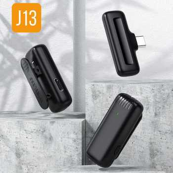 Wirless Micropon Kelip On for Iphone Lightning Ngevlog Video Recording Wireless Lavalier Lapel Micro