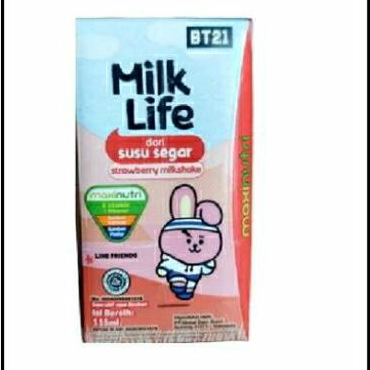 

MILK LIFE UHT 125 ml Plain Strawberry - Susu Kotak Siap Minum