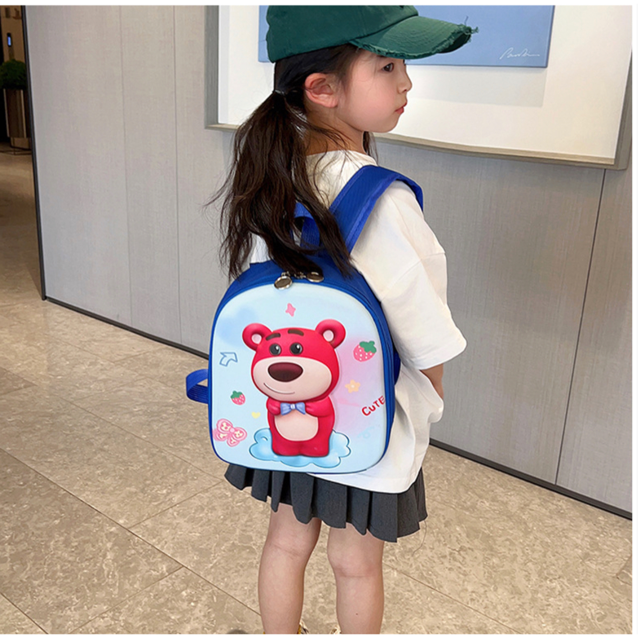 Naomi - 3D KICHIRO Shell Bag Tas kerang Backpack - Tas ransel Anak Kids Back pack 3 Dimensi TK Paud - Tas Anak Lucu Karakter Super Mario Mickey Minnie Mouse Frozen Rabbit Bear Cinnamoroll  Surabaya Instan