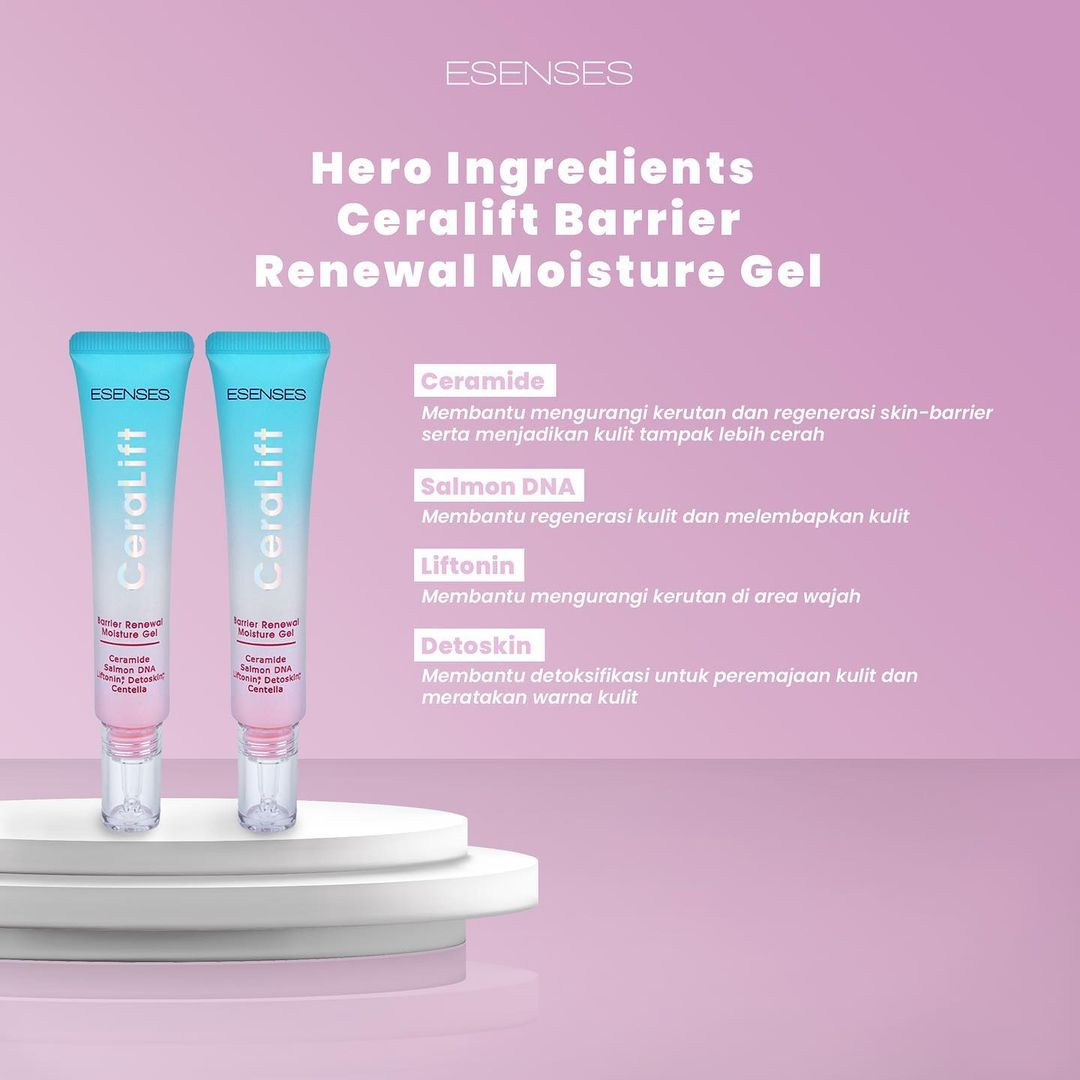 ESENSES Ceralift Barrier Renewal Moisture Gel 5x Active Barrier Renewal Moisture Gel Pelembab Wajah