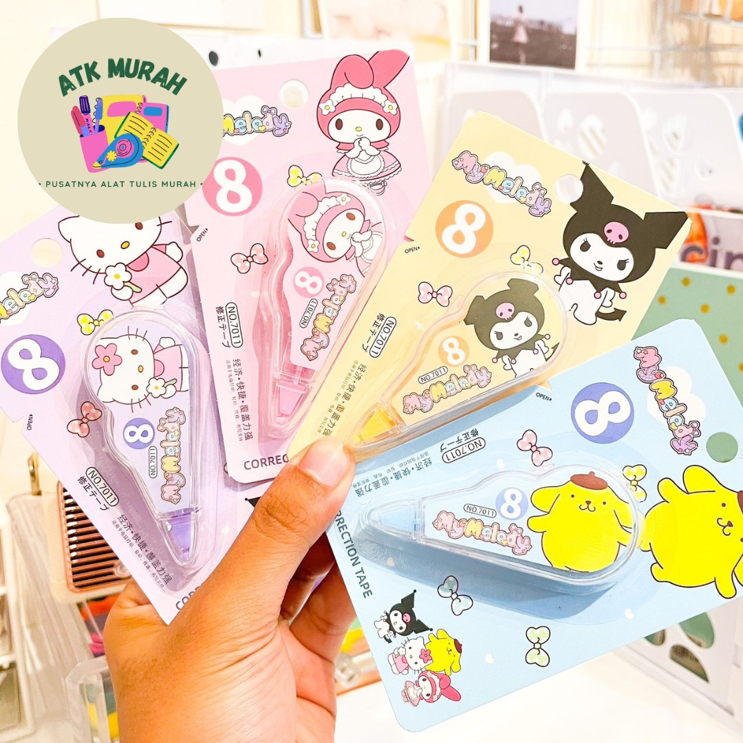 

CORRECTION TAPE SANRIO TIPE X KERTAS TERMURAH ALAT TULIS KANTOR COD TERJANGKAU KADO UNIK LUCU IMUT SOUVERNIR